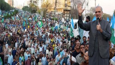 مہنگائی اور بجلی قیمتوں میں اضافے پر جماعت اسلامی کا دھرنا جاری