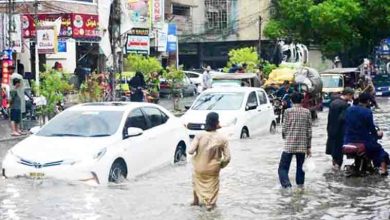 جامشورو میں موسلا دھار بارش، کئی مقامات پر پانی جمع، 2 افراد جاں بحق