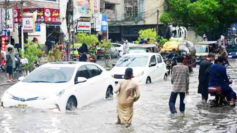 جامشورو میں موسلا دھار بارش، کئی مقامات پر پانی جمع، 2 افراد جاں بحق